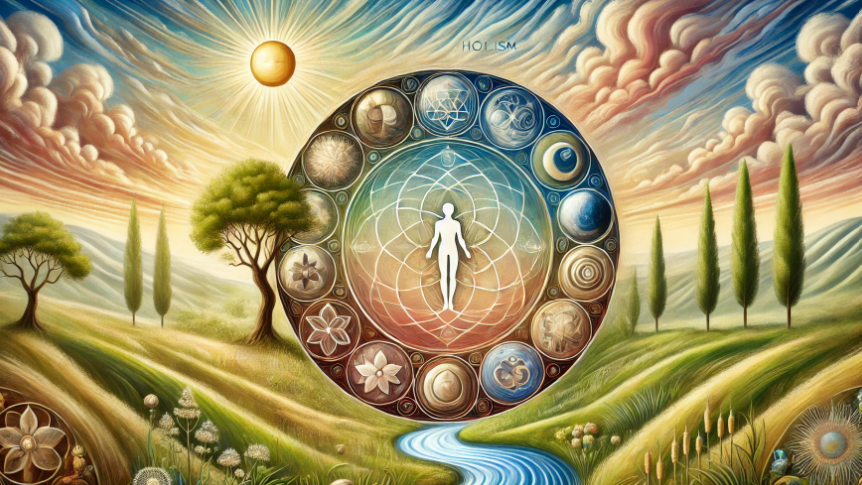 De Energie Buddha - Kennisbank - Holisme - Afbeelding die alle aspecten van holisme toont