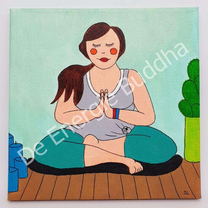 De Energie Buddha - Dikke Dames schilderen - Yogalerares