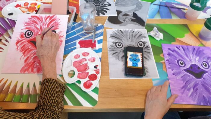 De Energie Buddha - Workshop Vreemde Vogels schilderen - Impressiefoto 3