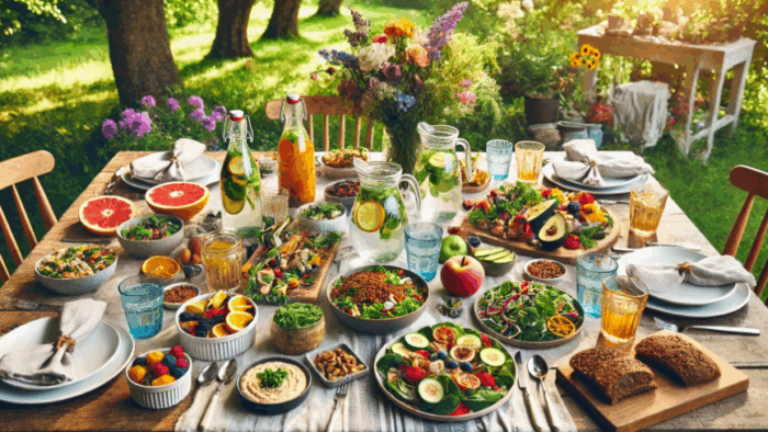 De Energie Buddha - Achtergrond gedekte tafel