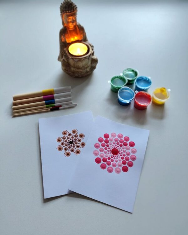 Mandala Dot Painting beginnersset – DIY pakket om direct aan de slag te gaan